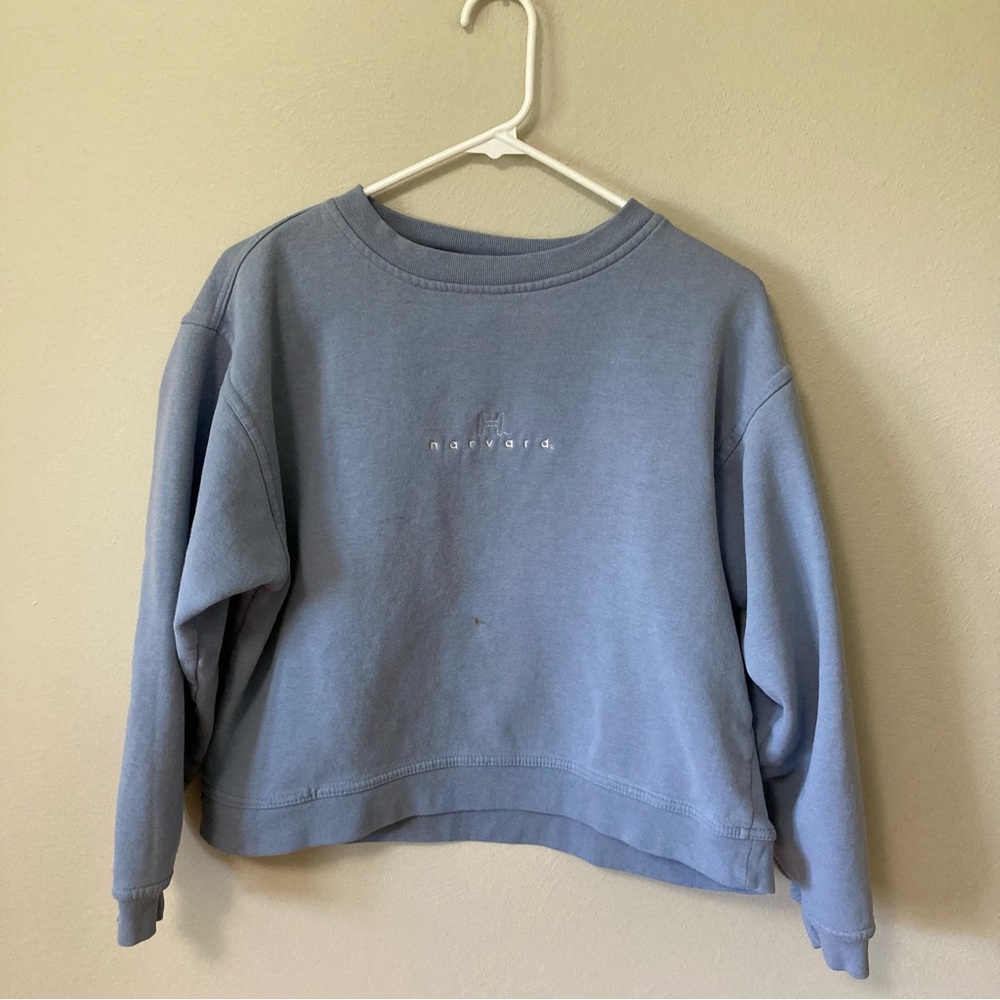 Y2K Harvard Vintage Jansport Cropped Sweatshirt FLAW